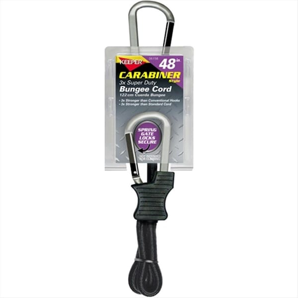 Hampton Prod 48 In. Heavy Duty Carabiner Style Bungee Cord K29-6158 - main